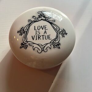 Love is a Virtue Glass Trinket Box